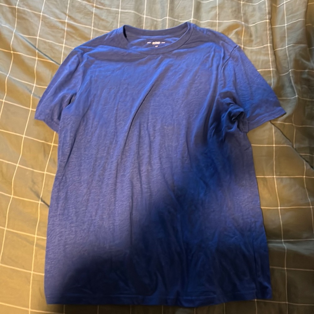 Plain blue shirt, size large